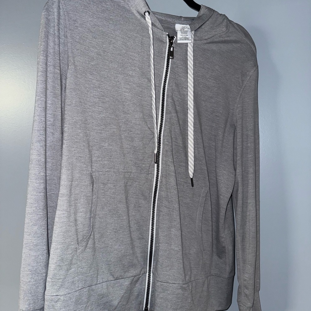 Gray Zip-Up Hoodie